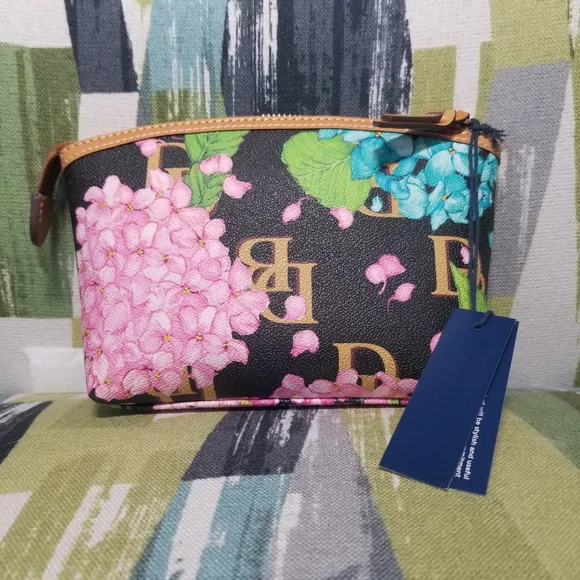 Dooney & Bourke Hydrangea Monogram Cosmetic Pouch Multipurpose Clutch LAST ONE